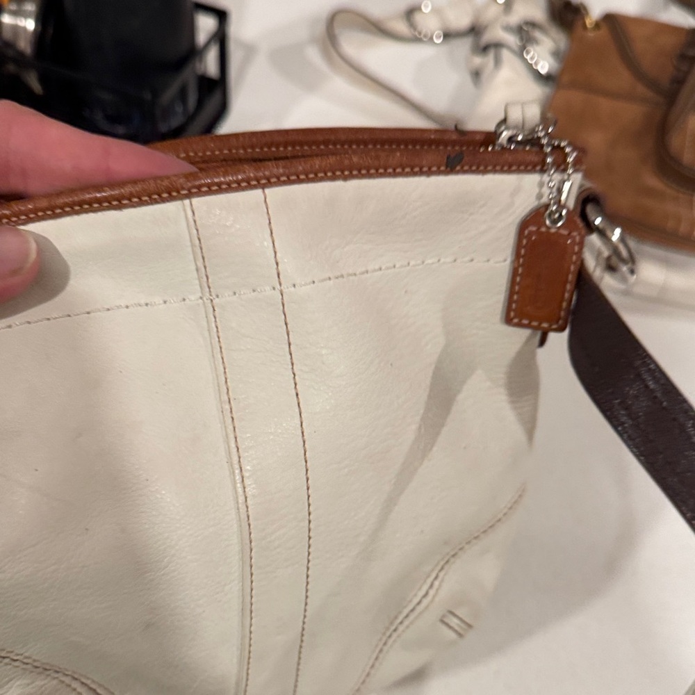 Coach White and Brown Crossbody Bag - Picture 4 of 5
